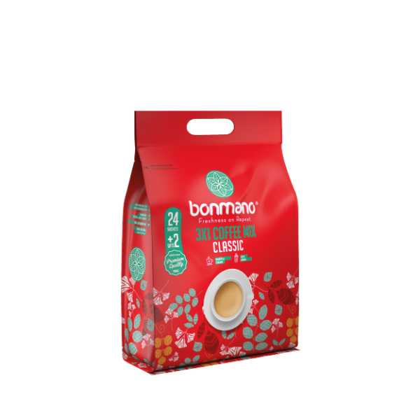 قهوه فوری کلاسیک بن مانو مدل 3 در 1 (بسته 26 عددی)